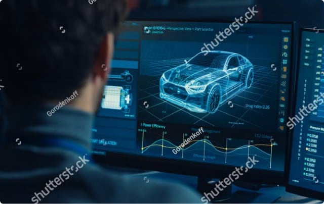 コンピューターにて事前にデザインをチェック